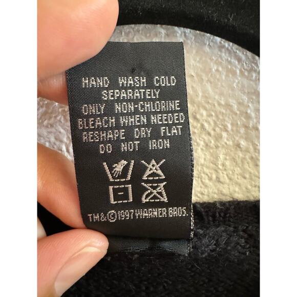 Warner Bros. Tweety Bird Black Wool Blend Sweater Vintage Womens M - Picture 3 of 4